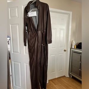 Brand new chocolate jumpsuit. Size 10
